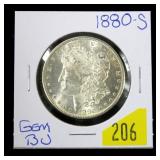 1880-S Morgan dollar, gem BU