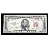 $5 red seal note series of 1953B