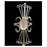 Sterling silver dentil set mother of pearl