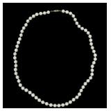 6.5mm  20.5" pearl necklace with 14K yellow gold