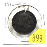 1876 Straits Settlement 1-cent