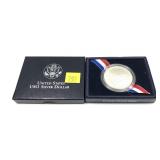 1991 U.S.O. commemorative silver dollar, Unc.