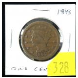 1843 U.S. large cent