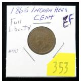 1865 Indian Head cent