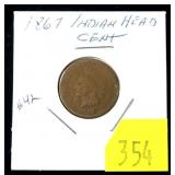 1867 Indian Head cent