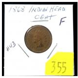 1868 Indian Head cent