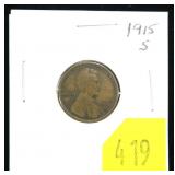 1915-S Lincoln cent