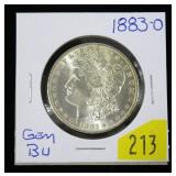 1883-O Morgan dollar, gem BU