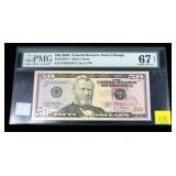 $50 Star note slab certified MS-67 series of 2004