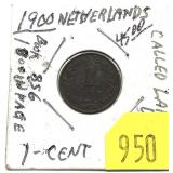 1900 Netherlands 1-cent