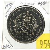 1970 Caribbean $4 coin
