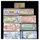 Lot, world notes, 9 pcs.