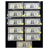x11- $1 silver certificates series of 1935/57 -x11