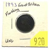 1893 British farthings