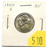 1944-S Jefferson nickel, 35% silver