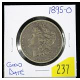 1895-O Morgan dollar, good date