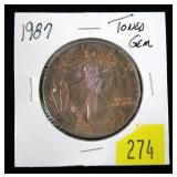 1987 American Silver Eagle, Unc.