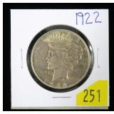 1922 Peace dollar