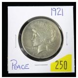 1921 Peace dollar