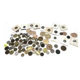 Lot, coins and tokens, 91 pcs.