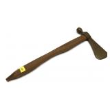 Vintage wooden handle peace pipe/axe
