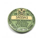 1931 NYS Hunting, Trapping and Fishing license
