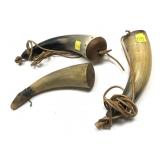 Lot: 3-Early Powder Horns