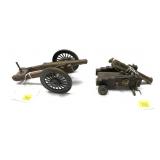 Lot: 2-Toy Cannons, 5.5" and 8" overall length