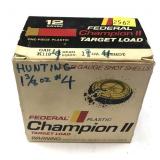 Federal 12 Ga. #4 shot target loads, 25 Rds.