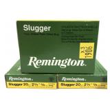 x3- Boxes of 20 Ga. 2.75" Remington rifled hollow