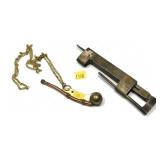 Vintage Brass Chinese Lock and Whistle