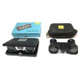 Lot: 2.5x25mm Folding Sport Glasses and pair of