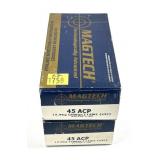 x2- Boxes of .45 ACP 200-grain LSWC Magtech