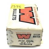 Winchester .22 Cal. 53-grain HP bullets