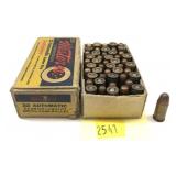 Vintage box of Western .32 Auto cartridges, 50