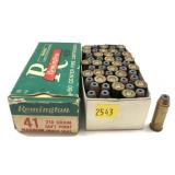 Vintage box of Remington .41 Magnum cartridges,