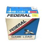 Box of 12 Ga. 2.75" No. 8 Federal game loads,