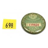 1920 NYS Hunting and Trapping license