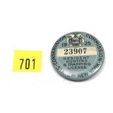 1925 NYS Hunting and Trapping license