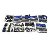 Lot: Blue line new face gaiters; 9 pcs