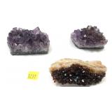 Lot: collection of assorted Geodes/ Crystals, 3