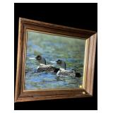 Framed Loon Poster, frame size 21" x 25"