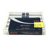 Box of .45 Colt No. 9 CCI shot shells, 10 rounds