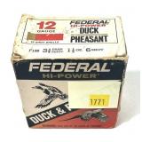 Vintage box of 12 Ga. 2.75" No. 6 Federal