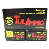 x3- Boxes of 9mm Luger 115-grain FMJ TulAmmo