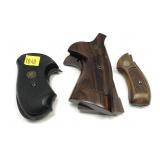 Lot: 2- S&W Wooden Grips and 1- Pachmayr Grips