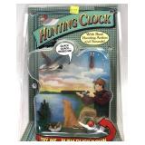 Hunting Novelty Clock, in package
