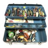 Vintage Unions Steel chest tackle box with