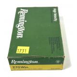Box of .270 WIN 150-grain SP Core-Lok Remington