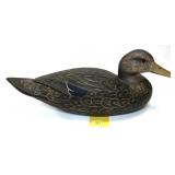 R. Zeringue Black Duck hollowed carved Decoy,